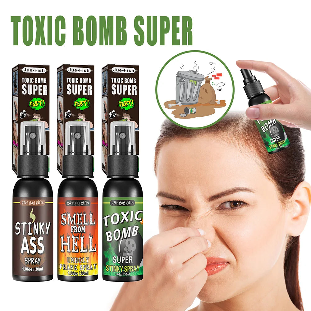 12 euros ! Spray qui pue le Pet ou le caca de 30 ml pour Blague , méga Prank ! 3 Odeurs immondes au choix. Spray bien sale et drôle ( non Toxique ) pour Halloween ou pour les pires pranks