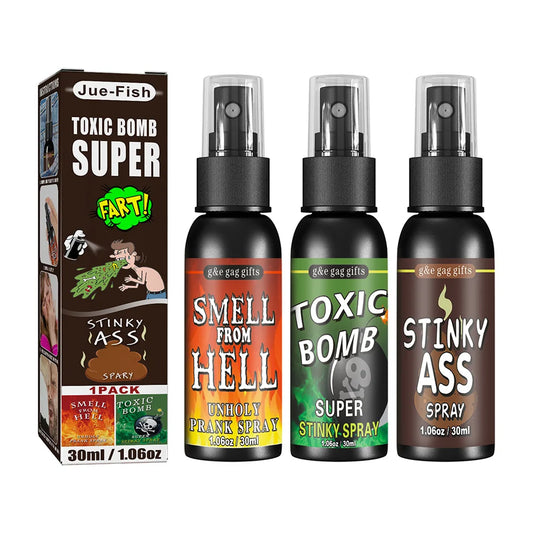 12 euros ! Spray qui pue le Pet ou le caca de 30 ml pour Blague , méga Prank ! 3 Odeurs immondes au choix. Spray bien sale et drôle ( non Toxique ) pour Halloween ou pour les pires pranks