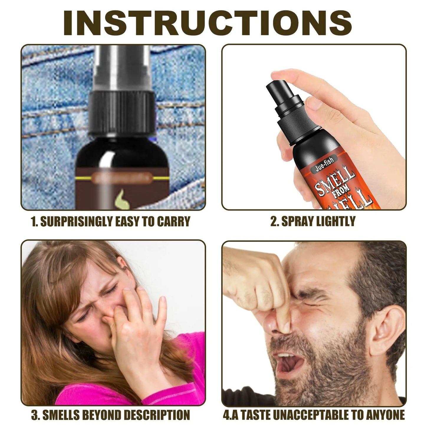 12 euros !!! Spray qui pue très fort la merde de 30ml pour des Prank de malade ! Blagues et farces bien sales ( 3 odeurs disponibles )