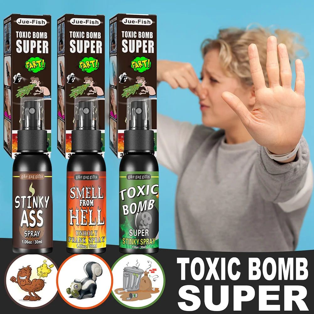 12 euros ! Spray qui pue le Pet ou le caca de 30 ml pour Blague , méga Prank ! 3 Odeurs immondes au choix. Spray bien sale et drôle ( non Toxique ) pour Halloween ou pour les pires pranks