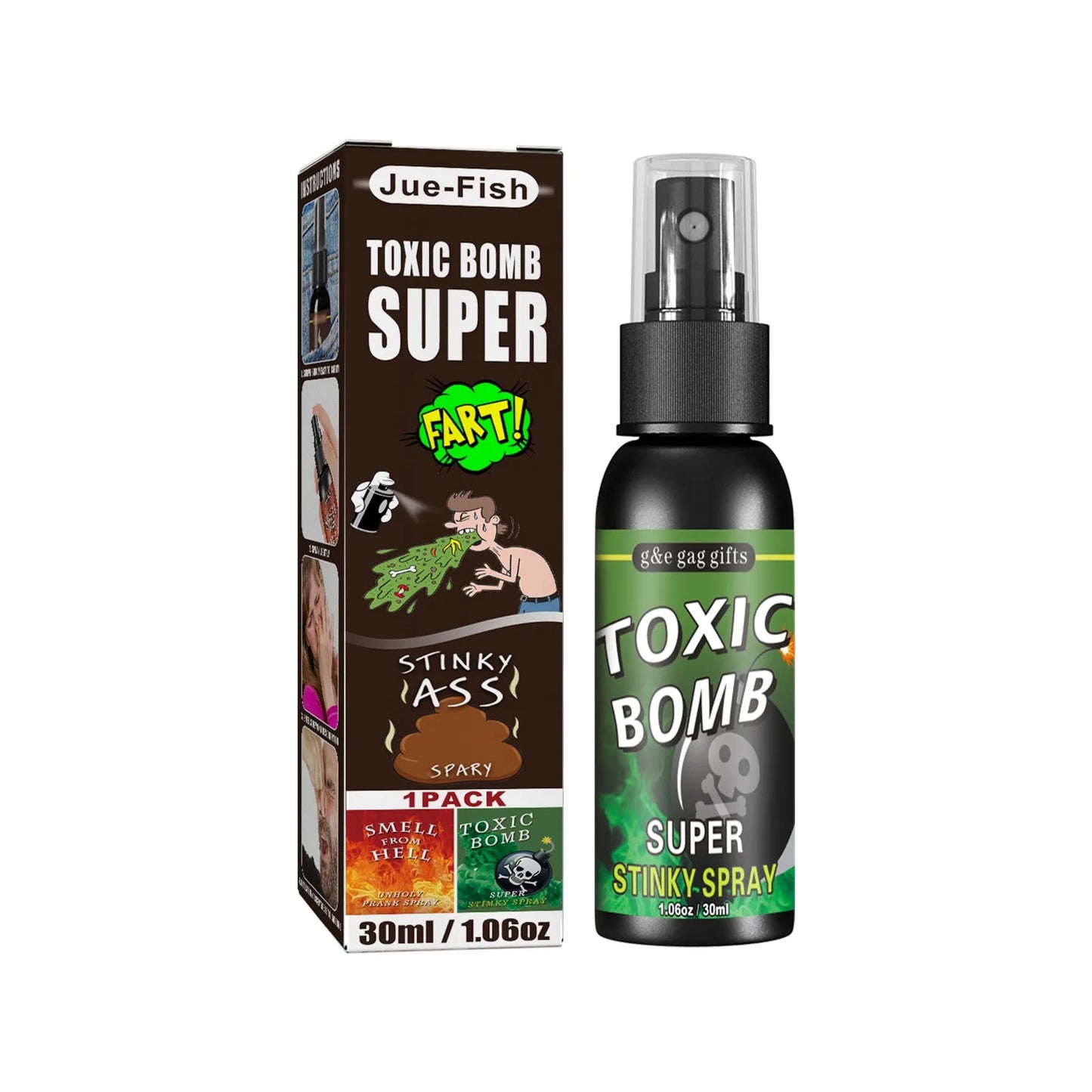 12 euros !!! Spray qui pue très fort la merde de 30ml pour des Prank de malade ! Blagues et farces bien sales ( 3 odeurs disponibles )