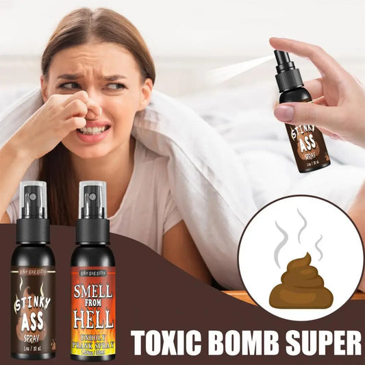 12 euros !! Spray de caca liquide, blague de pets bien sales, spray de farce pour Halloween et autres occasion, bombes pour Prank malodorant et drôles, spray puant hilarant